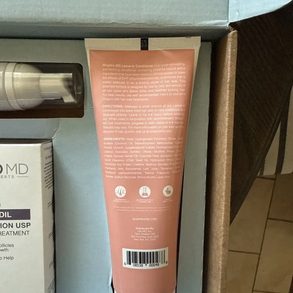 Women's Hair Regrowth Kit: Shampoo, Conditioner, 2% Minoxidil, Leave-In Foam